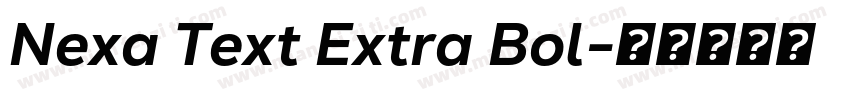 Nexa Text Extra Bol字体转换